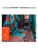 STREET ART 2026 - SMALL 330 x 330 mm - MARQUAGE 1 COULEUR - RELIURE BAGUETTE objet promo petit budget