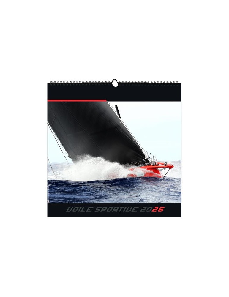 VOILE SPORTIVE 2026 - SMALL 330 x 330 mm - MARQUAGE 1 COULEUR - RELIURE BAGUETTE