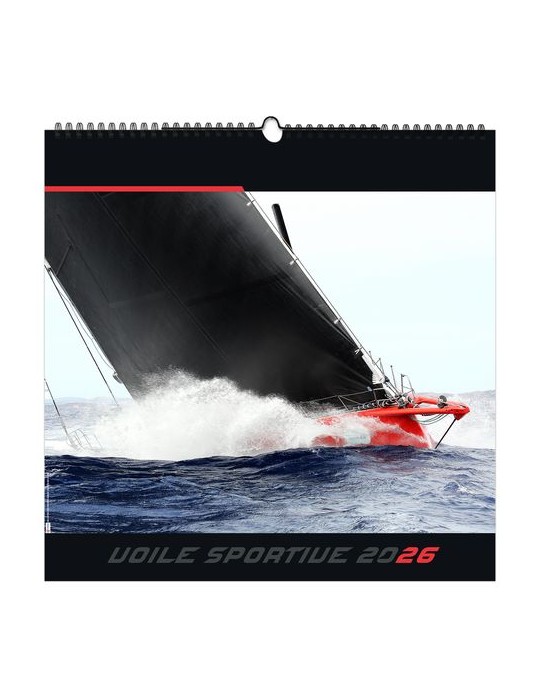 VOILE SPORTIVE 2026 - SMALL 330 x 330 mm - MARQUAGE 1 COULEUR - RELIURE BAGUETTE