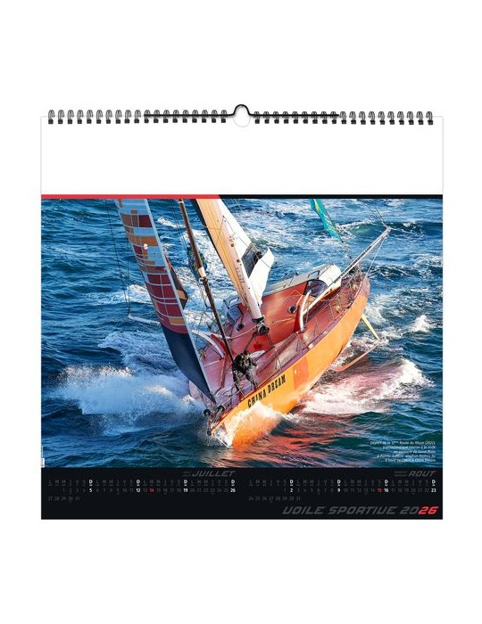 VOILE SPORTIVE 2026 - SMALL 330 x 330 mm - MARQUAGE 1 COULEUR - RELIURE BAGUETTE