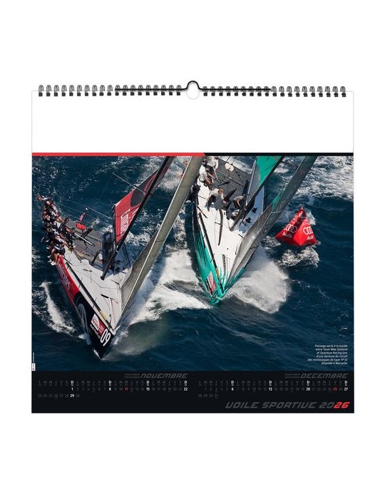 VOILE SPORTIVE 2026 - SMALL 330 x 330 mm - MARQUAGE 1 COULEUR - RELIURE BAGUETTE