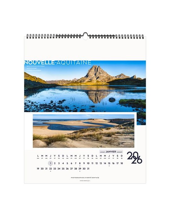 LA FRANCE PANORAMIQUE 2026 - SMALL 330 x 400 mm - MARQUAGE 1 COULEUR