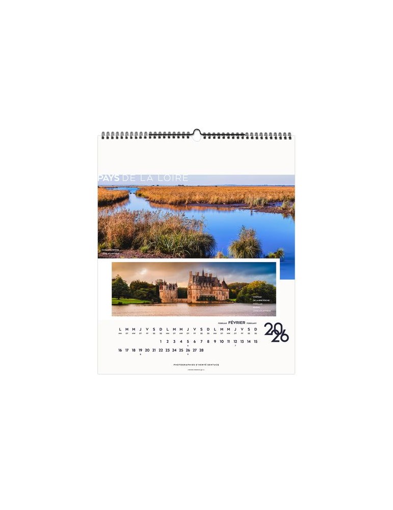 LA FRANCE PANORAMIQUE 2026 - SMALL 330 x 400 mm - MARQUAGE 1 COULEUR