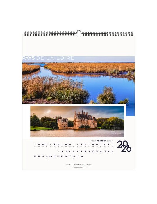 LA FRANCE PANORAMIQUE 2026 - SMALL 330 x 400 mm - MARQUAGE 1 COULEUR