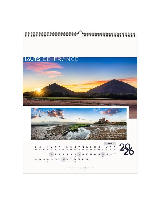 LA FRANCE PANORAMIQUE 2026 - SMALL 330 x 400 mm - MARQUAGE 1 COULEUR