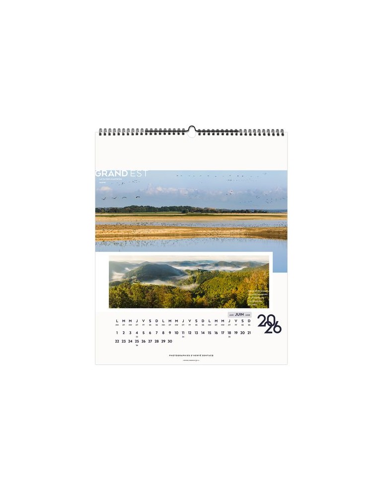 LA FRANCE PANORAMIQUE 2026 - SMALL 330 x 400 mm - MARQUAGE 1 COULEUR