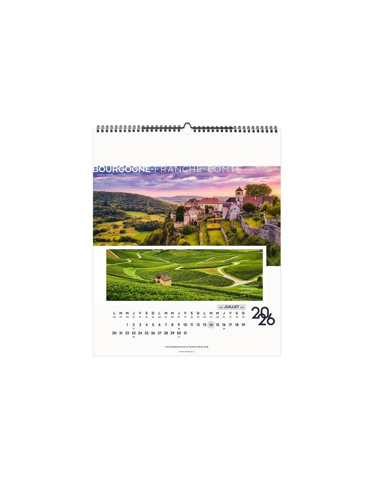 LA FRANCE PANORAMIQUE 2026 - SMALL 330 x 400 mm - MARQUAGE 1 COULEUR