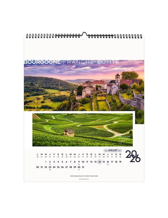 LA FRANCE PANORAMIQUE 2026 - SMALL 330 x 400 mm - MARQUAGE 1 COULEUR