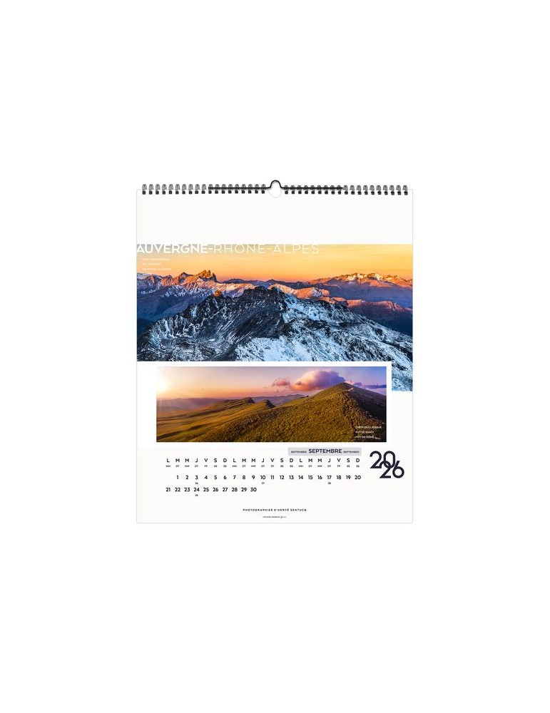 LA FRANCE PANORAMIQUE 2026 - SMALL 330 x 400 mm - MARQUAGE 1 COULEUR