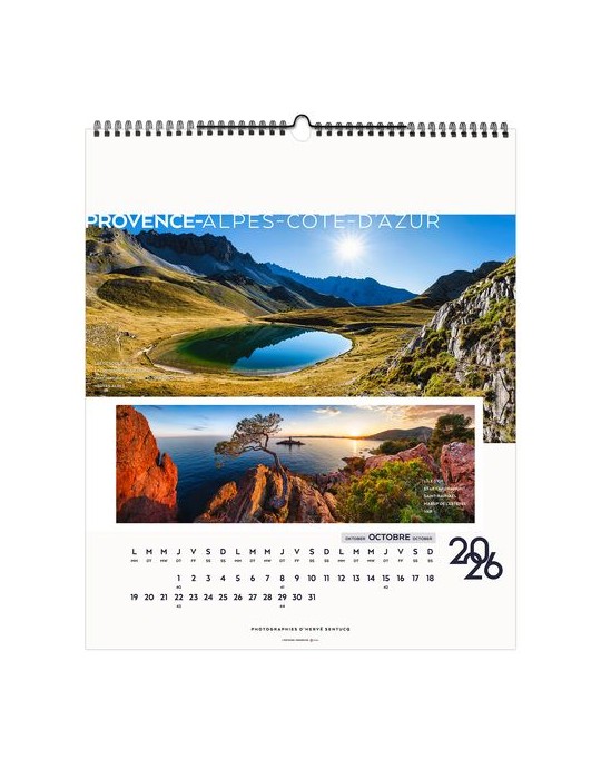 LA FRANCE PANORAMIQUE 2026 - SMALL 330 x 400 mm - MARQUAGE 1 COULEUR