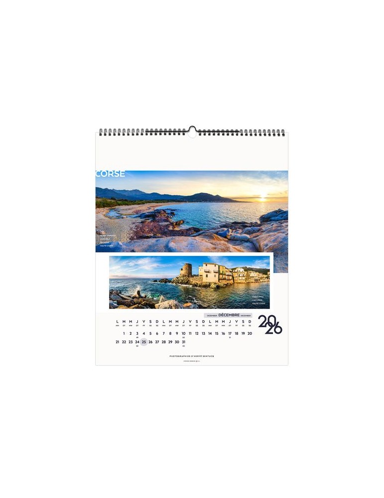 LA FRANCE PANORAMIQUE 2026 - SMALL 330 x 400 mm - MARQUAGE 1 COULEUR