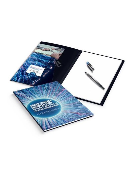 BLOC SEMINAIRE MAXI 220X325 MM - COUVERTURE 380g SANS PELLICULAGE - BLOC INTERIEUR 30F SANS IMPRESSION 80g OFFSET