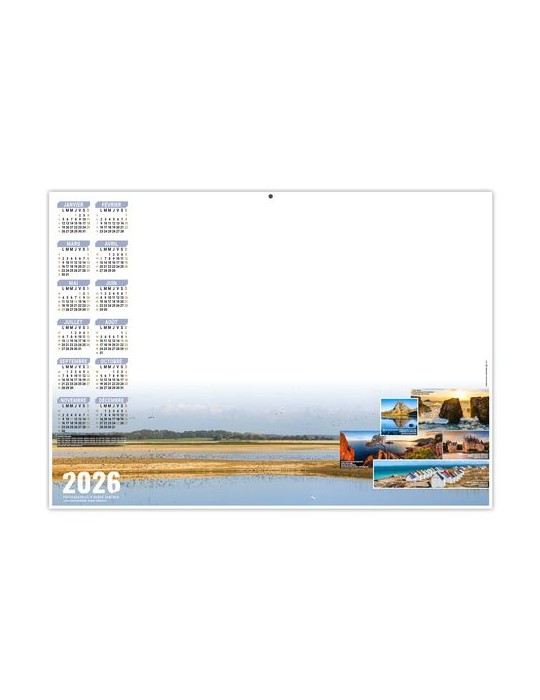 PLANNING HORIZON 2026 - XXL 700X500 MM LEGER 400G - RECTO SEUL - SANS MARQUAGE