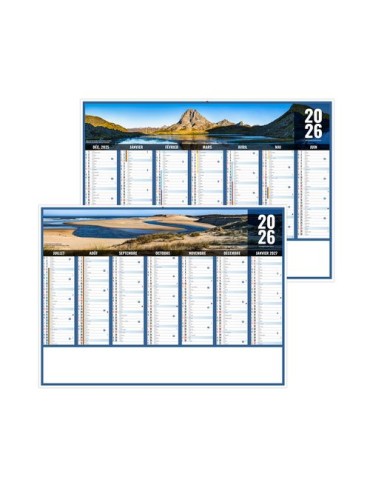 LIBERTE NOUVELLE-AQUITAINE 2026 - MIDI 430 x 335 mm - LEGER 400G - SANS MARQUAGE - 1 TROU EN TETE