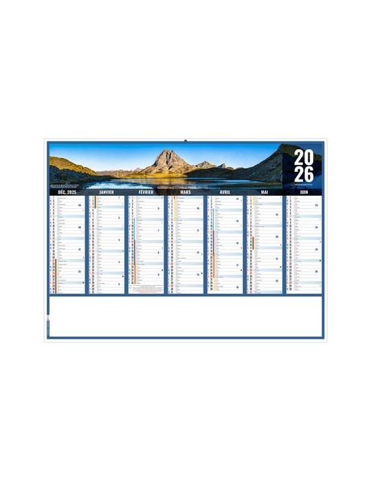 LIBERTE NOUVELLE-AQUITAINE 2026 - MIDI 430 x 335 mm - LEGER 400G - SANS MARQUAGE - 1 TROU EN TETE