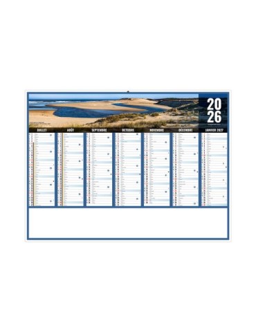 LIBERTE NOUVELLE-AQUITAINE 2026 - MIDI 430 x 335 mm - LEGER 400G - SANS MARQUAGE - 1 TROU EN TETE personnalisation rapide en Fra
