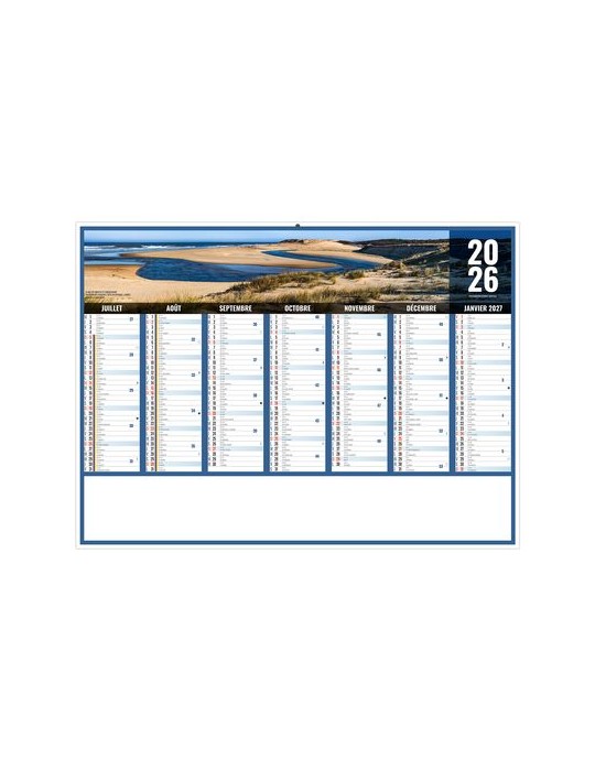 LIBERTE NOUVELLE-AQUITAINE 2026 - MIDI 430 x 335 mm - LEGER 400G - SANS MARQUAGE - 1 TROU EN TETE