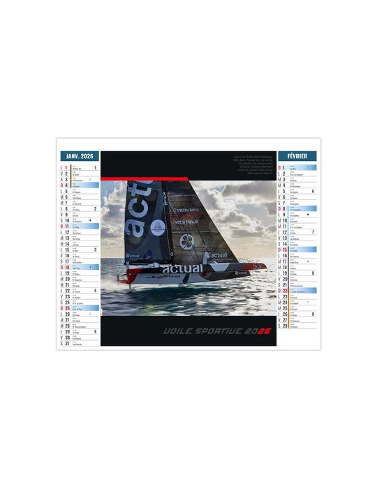 2EN1 - MARIN 2026 - XXL 474 x 700 mm - MARQUAGE 1 COULEUR