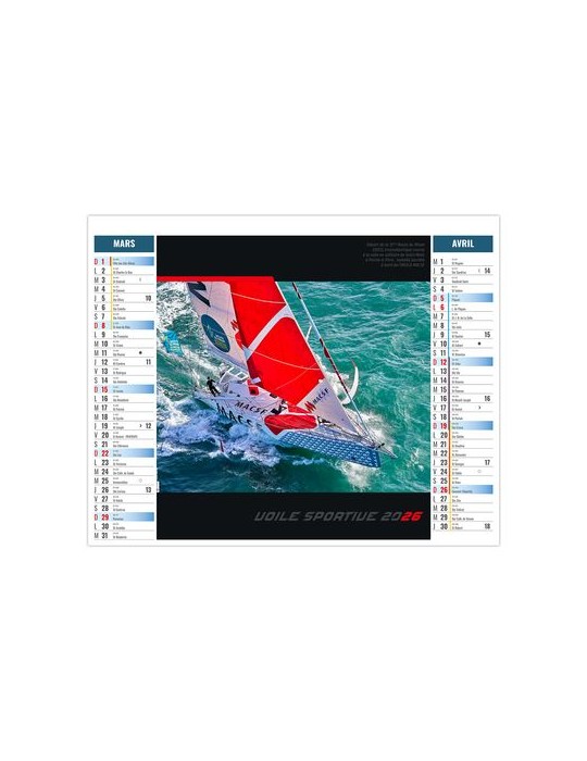 2EN1 - MARIN 2026 - XXL 474 x 700 mm - MARQUAGE 1 COULEUR