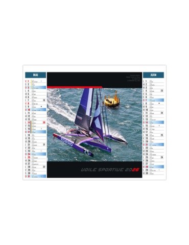 2EN1 - MARIN 2026 - XXL 474 x 700 mm - MARQUAGE 1 COULEUR livraison express 24h 48h