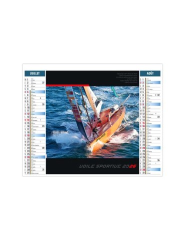 2EN1 - MARIN 2026 - XXL 474 x 700 mm - MARQUAGE 1 COULEUR cadeau collaborateur premium