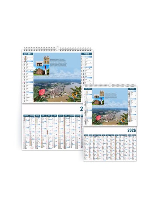 2EN1 - OUTREMER 2026 - XXL 474 x 700 mm - MARQUAGE 1 COULEUR