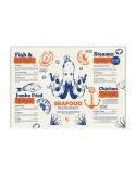 SET DE TABLE ENCAPSULE 426 x 303 mm - FORMAT PAPIER 417 x 295 mm - 200g SATIMAT - IMPRESSION QUADRI RECTO SEUL - COINS ARRONDIS
