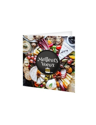 CARTE DE VOEUX - COOKING 2026  AVEC ENVELOPPE - SANS MARQUAGE