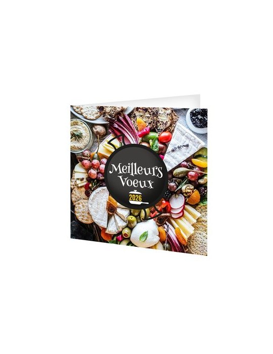 CARTE DE VOEUX - COOKING 2026  AVEC ENVELOPPE - SANS MARQUAGE