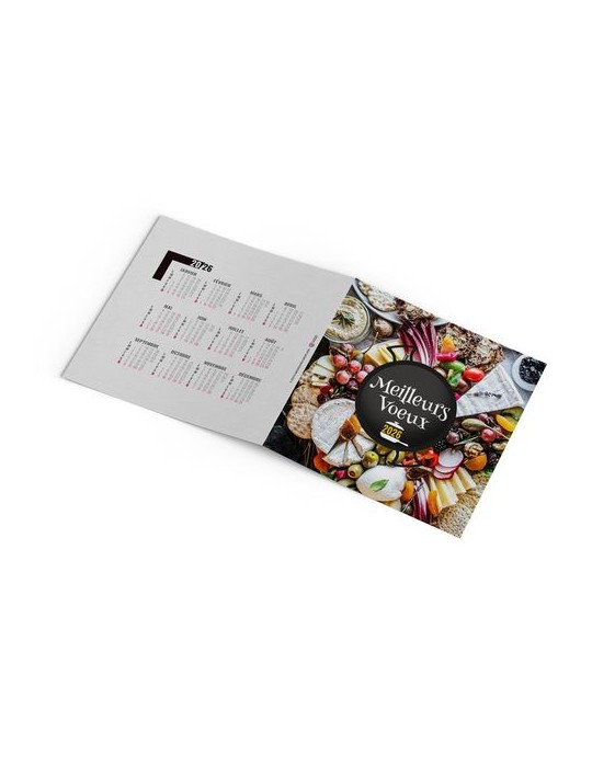 CARTE DE VOEUX - COOKING 2026  AVEC ENVELOPPE - SANS MARQUAGE