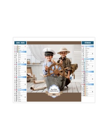 2EN1 - ENFANTS 2026 - SMALL 330 x 470 mm - MARQUAGE 1 COULEUR 2