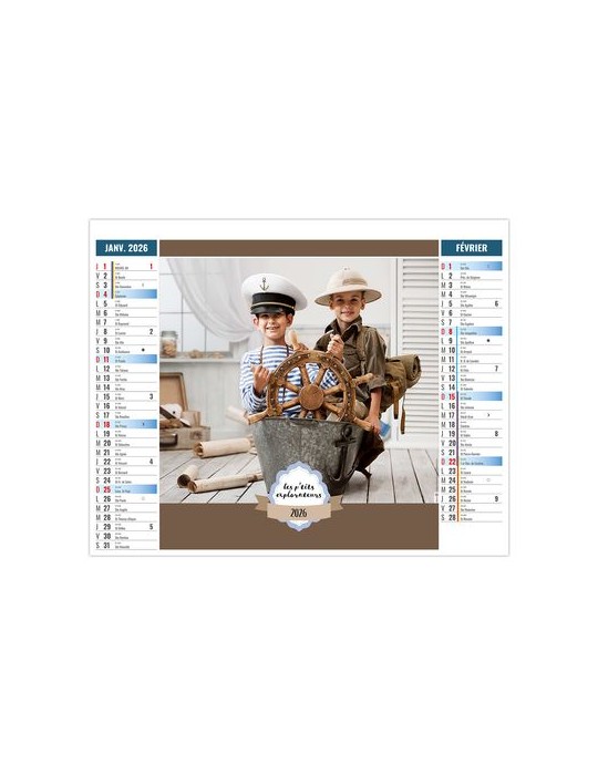 2EN1 - ENFANTS 2026 - SMALL 330 x 470 mm - MARQUAGE 1 COULEUR