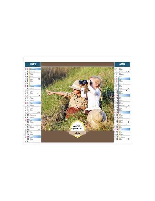 2EN1 - ENFANTS 2026 - SMALL 330 x 470 mm - MARQUAGE 1 COULEUR