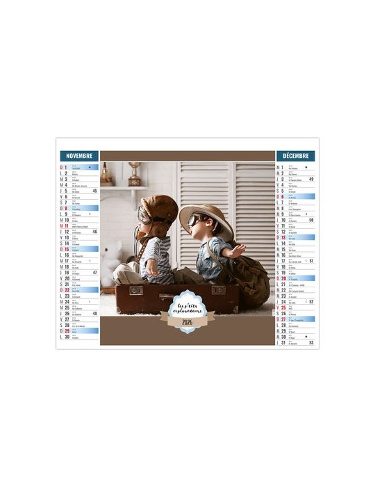 2EN1 - ENFANTS 2026 - SMALL 330 x 470 mm - MARQUAGE 1 COULEUR