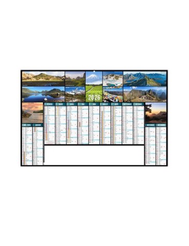 CONTINENTAL 2026 - MAXI 650 x 405 mm - LEGER 400G RECTO SEUL - SANS MARQUAGE - 1 TROU EN TETE