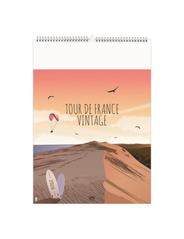 TOUR DE FRANCE VINTAGE 2026 - 6 FEUILLETS - RELIURE BAGUETTE - MARQUAGE 1 COULEUR 2