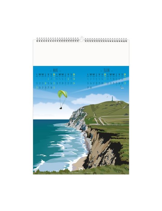 TOUR DE FRANCE VINTAGE 2026 - 6 FEUILLETS - RELIURE BAGUETTE - MARQUAGE 1 COULEUR