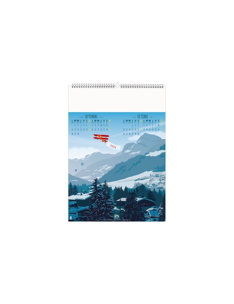 TOUR DE FRANCE VINTAGE 2026 - 6 FEUILLETS - RELIURE BAGUETTE - MARQUAGE 1 COULEUR