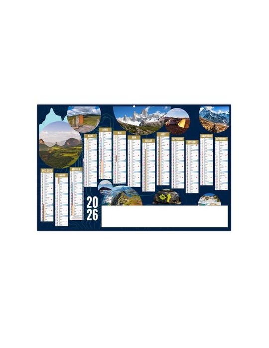 RICHESSES 2026 - MAXI 650 x 405 mm - LEGER 400G RECTO SEUL - SANS MARQUAGE - 1 TROU EN TETE