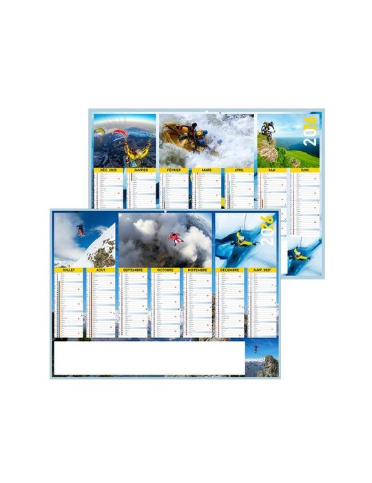 ADRENALINE 2026 - MIDI 430 x 335 mm - LEGER 400G - SANS MARQUAGE - 1 TROU EN TETE