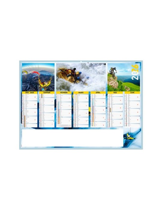 ADRENALINE 2026 - MIDI 430 x 335 mm - LEGER 400G - SANS MARQUAGE - 1 TROU EN TETE