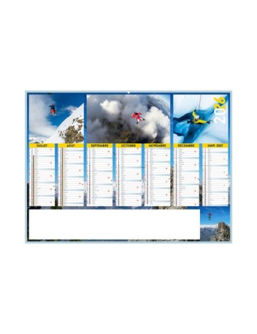 ADRENALINE 2026 - MIDI 430 x 335 mm - LEGER 400G - SANS MARQUAGE - 1 TROU EN TETE personnalisation rapide en France