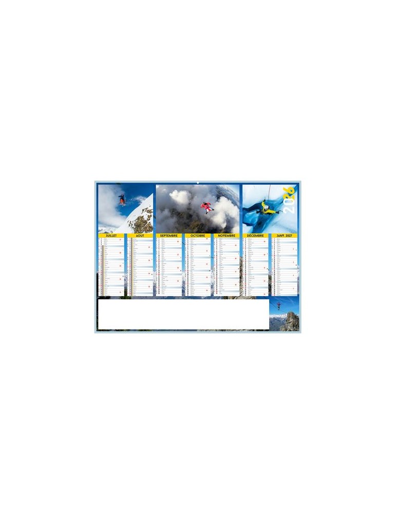 ADRENALINE 2026 - MIDI 430 x 335 mm - LEGER 400G - SANS MARQUAGE - 1 TROU EN TETE