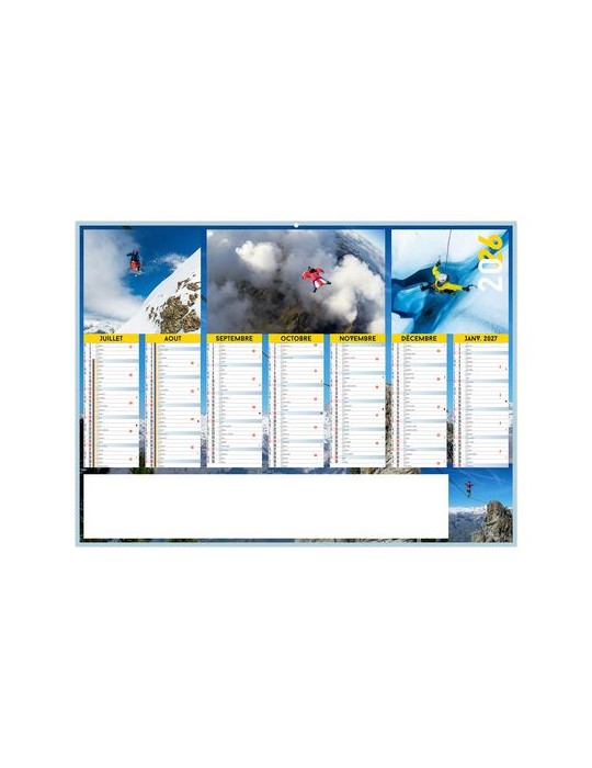 ADRENALINE 2026 - MIDI 430 x 335 mm - LEGER 400G - SANS MARQUAGE - 1 TROU EN TETE