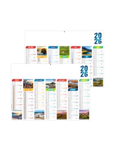 EMILIEN 2026 - MIDI 430 x 335 mm - LEGER 400G - SANS MARQUAGE - 1 TROU EN TETE