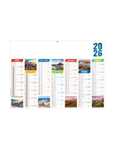 EMILIEN 2026 - MIDI 430 x 335 mm - LEGER 400G - SANS MARQUAGE - 1 TROU EN TETE personnalisation rapide en France