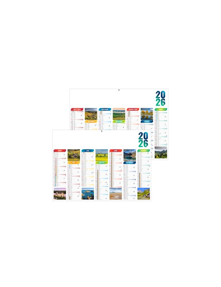 SCO-EMILIEN 2026 - MIDI 430 x 335 mm - LEGER 400G - SANS MARQUAGE - 1 TROU EN TETE