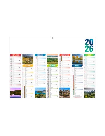 SCO-EMILIEN 2026 - MIDI 430 x 335 mm - LEGER 400G - SANS MARQUAGE - 1 TROU EN TETE 2