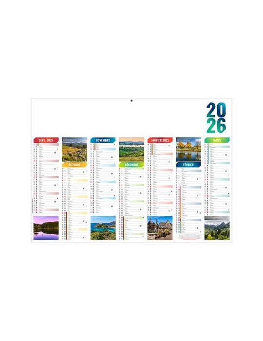 SCO-EMILIEN 2026 - MIDI 430 x 335 mm - LEGER 400G - SANS MARQUAGE - 1 TROU EN TETE