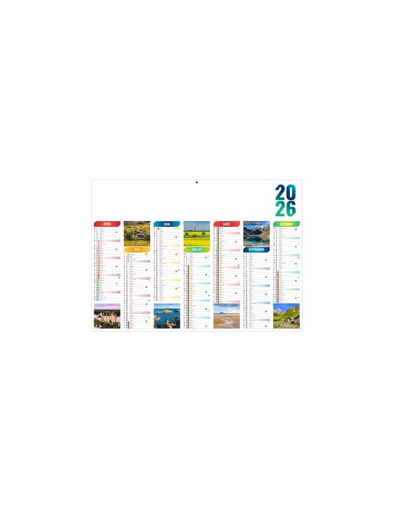 SCO-EMILIEN 2026 - MIDI 430 x 335 mm - LEGER 400G - SANS MARQUAGE - 1 TROU EN TETE